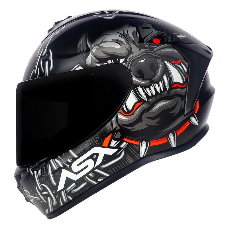 CyberFox Capacete Masculino Fechado Asx Bull Cyber Draken Preto Moto